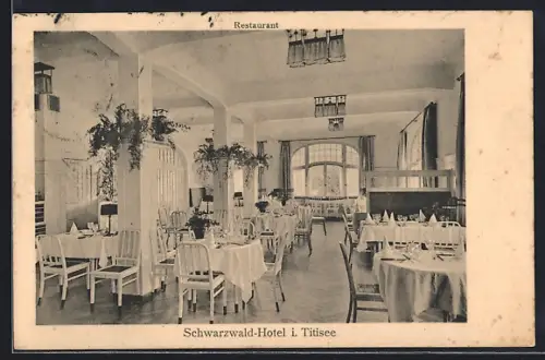 AK Titisee, Schwarzwald-Hotel, Restaurant des Hotels