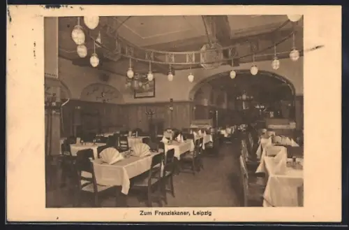 AK Leipzig, Gaststätte Zum Franziskaner, Innenansicht, Inh. C. Schmid, Nicolaistrasse 39/45