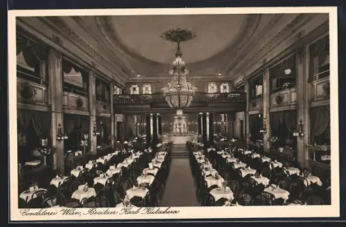 AK Berlin-Charlottenburg, Restaurant Wien, Innenansicht grosser Saal, Kurfürstendamm 26, Bes. Karl Kutschera