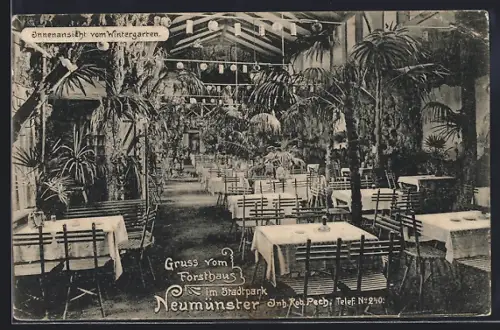 AK Neumünster, Gasthaus Forsthaus im Stadtpark