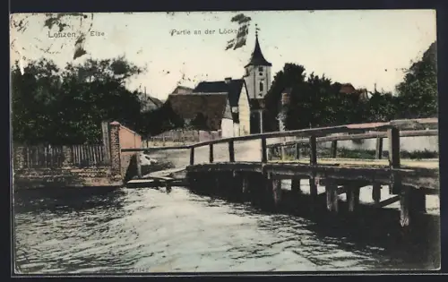 AK Lenzen a. Elbe, Partie an der Löcknitz