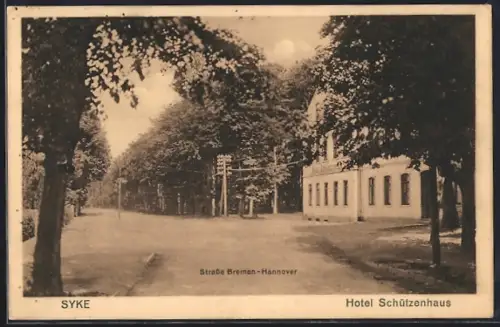 AK Syke, Hotel Schützenhaus, Strasse Bremen-Hannover