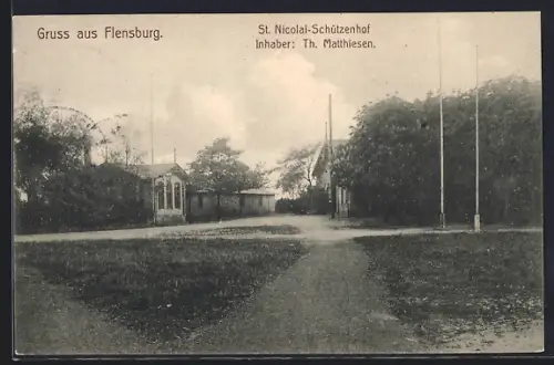 AK Flensburg, Gasthof St. Nicolai-Schützenhof, Inh. Th. Matthiesen