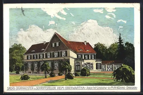 AK Oberwartha, sächs. Jounalisten u. Schriftstellerheim