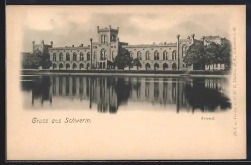 AK Schwerin / Mecklenburg, Partie am Arsenal