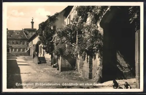 AK Kirchheimbolanden, Blick in die Schlossstrasse mit altem Stadttor