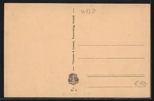 AK Mörs, Am Steintor, Strassenpartie mit Abzweig, Automobil, Strassenbahn u. Kirchturm