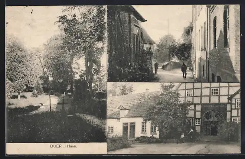 AK Buer / Osnabrück, Strassenpartie, Alte Häuser