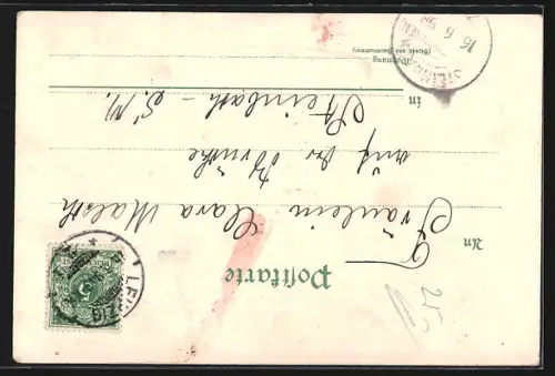 Lithographie Leipzig, Barfussberg, Töpferplatz während der Leipziger Messe