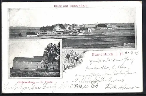 AK Buntenbock i. H., Gasthof Schützenhaus von L. Thiele, Ortsansicht