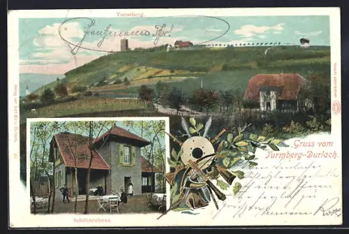 AK Durlach, Gasthaus Schützenhaus, Turmberg