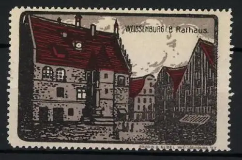 Reklamemarke Weissenburg i.B., Rathaus, historisches Gebäude