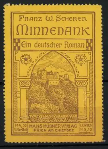 Reklamemarke Prien am Chiemsee, Minnedank, Schlossansicht