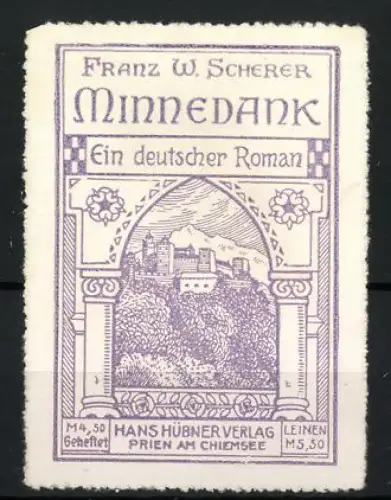 Reklamemarke Prien am Chiemsee, Minnedank, Schlossansicht