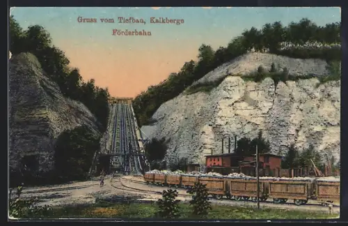 AK Kalkberge, Tiefbau, Förderbahn