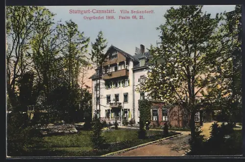 AK Stuttgart-Cannstatt, Villa Seckendorff