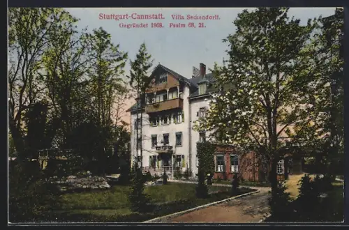 AK Stuttgart-Cannstatt, Villa Seckendorff
