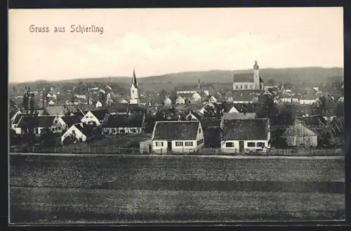 AK Schierling, Ortsansicht mit Kirche
