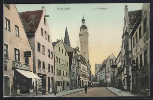AK Ingolstadt, Doll-Strasse mit Johann Jungkunz Schneidermeister und Bäckerei