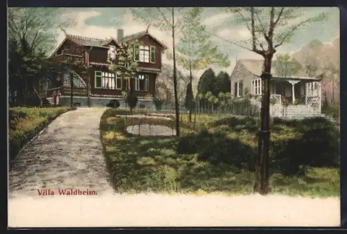 AK Hüls / Krefeld, Villa Waldheim