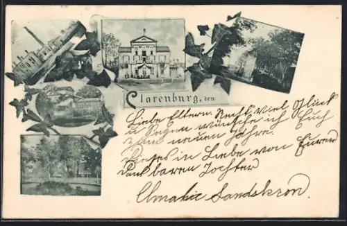 AK Clarenberg, Gasthof, Fabrik, Ortspartien, Efeu