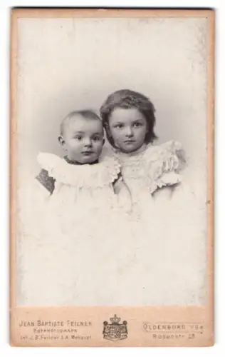Fotografie Jean Baptiste Feilner, Oldenburg, Rosenstr. 29, Mizi und Carolus Sonnwald 1898