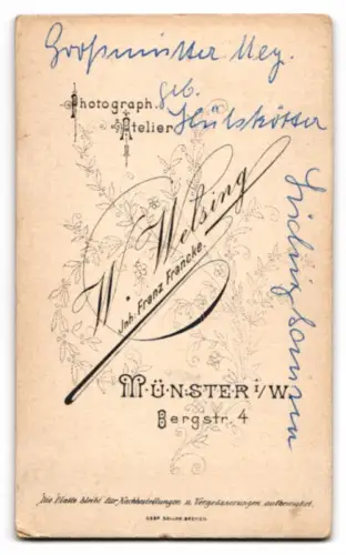 Fotografie F. J. Francke, Münster, Bergstr. 4, Meg, geb. Hülskötter