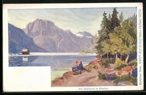 Künstler-AK Philipp + Kramer Nr. XXII /7: Raibl, Der Raiblersee