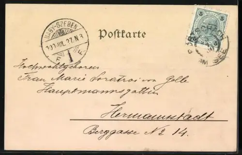 AK Pörtschach am Wörthersee, Panorama mit See und Bergen