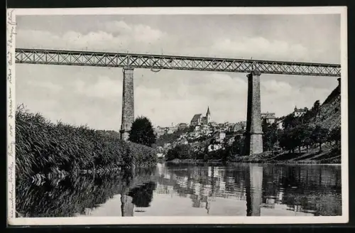 AK Znaim a. Thaya, Ortsansicht in der Ferne
