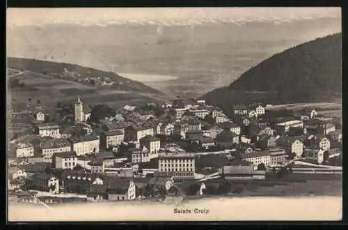 AK Sainte Croix, Totalansicht mit Kirche