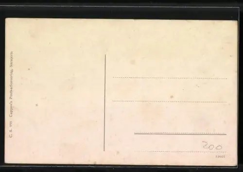 AK Sarajevo, Strassenszene mit Marktständen