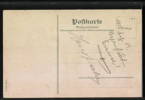 AK Basel, Käppeli auf der mittleren Rheinbrücke