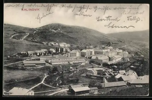 AK Kalinovik, Panoramablick auf Ort und Landschaft