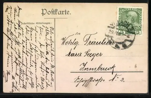 AK Arnoldstein, Ruine mit Dobratsch