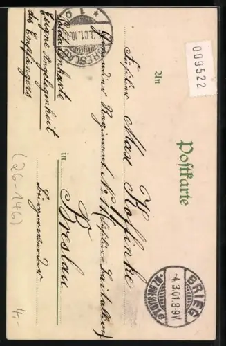 AK General in niform überreicht Dame einen Blumenstrauss Vergissmeinnicht