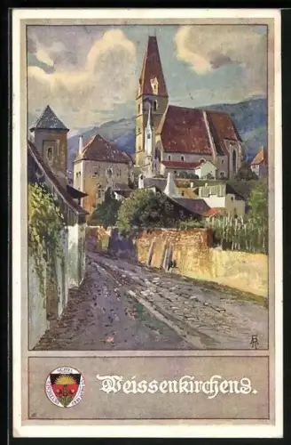 AK Deutscher Schulverein Nr. 162: Weissenkirchen, Ortsansicht mit Strassenblick