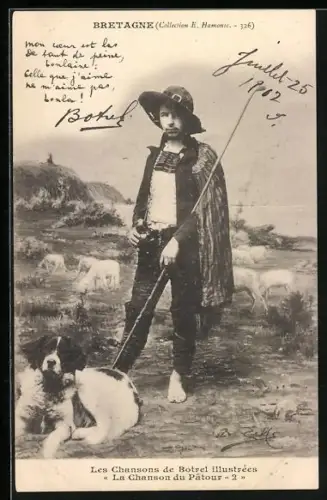 AK Bretagne, Les Chansons de Botrel illustrées, La Chanson du Pâtour