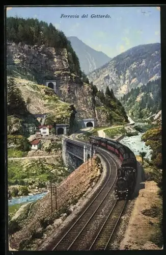 AK Ferrovia del Gottardo, Galleria spirale del Prato