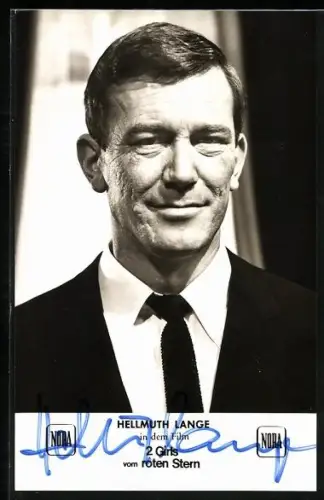 AK Schauspieler Helmut Lange im Film 2 Girls vom roten Stern, Autograph