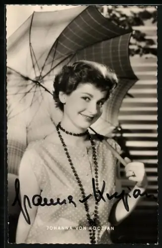 AK Schauspielerin Johanna Von Koczian in Petersburger Nächte, Autograph