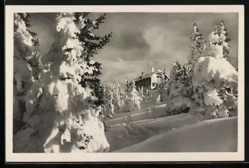 AK Schladminger Hütte auf der Planei im Schnee