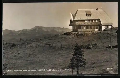 AK Ottokar-Kernstock-Haus auf dem Rennfeld gegen Hohe Veitsch