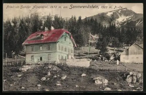 AK Friedrich Schüler Alpenhaus am Sonnwendstein