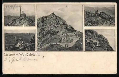 AK Wendelstein-Schutzhaus, Berghütte mit Umgebung