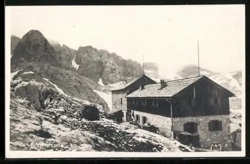 AK Simonyhütte und Blick zum Schöberl
