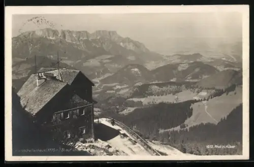 AK Purtschellerhaus mit Blick auf Untersberg