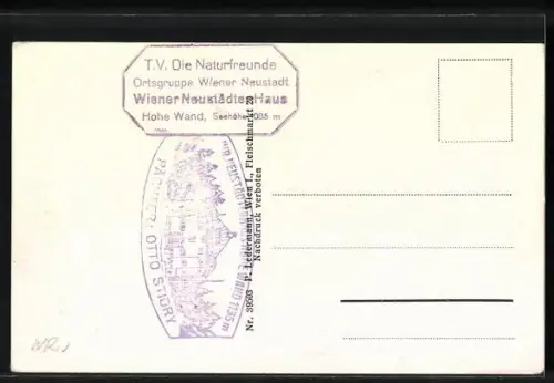 AK Wr. Neustädterhaus auf der Hohen Wand