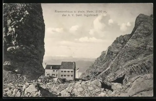 AK Riemannhaus, Berghütte der A. V. Ingolstadt am Steinernen Meer