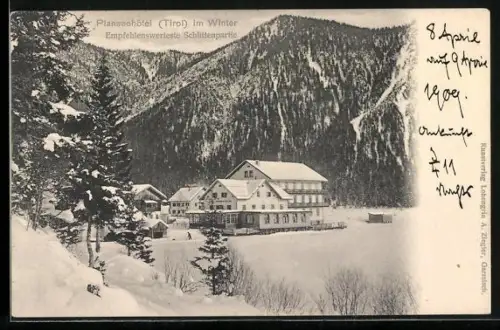 AK Reutte /Tirol, Planseehotel im Winter